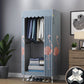 Modern Style Wardrobe Closet Metal Frame Wardrobe Armoire with Shelves Clearhalo 'Armoires & Wardrobes' 'armoires_wardrobes' 'Bedroom Furniture' 'furn' 'furn_armoires_wardrobes' 'Furniture' 5657833