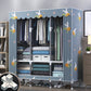 Modern Style Wardrobe Closet Metal Frame Wardrobe Armoire with Shelves 49"L x 18"W x 67"H Rabbit Clearhalo 'Armoires & Wardrobes' 'armoires_wardrobes' 'Bedroom Furniture' 'furn' 'furn_armoires_wardrobes' 'Furniture' 5657848