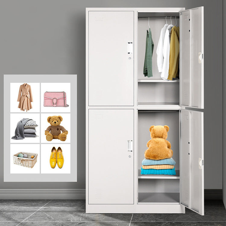 Gabinete contemporáneo de metal para baños gabinete de almacenamiento de acero blanco