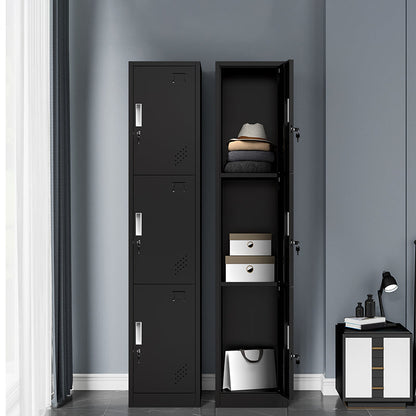 Armoire de rangement en métal moderne gris et noir gris et noir avec portes