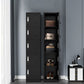 Armoire de rangement en métal moderne gris et noir gris et noir avec portes