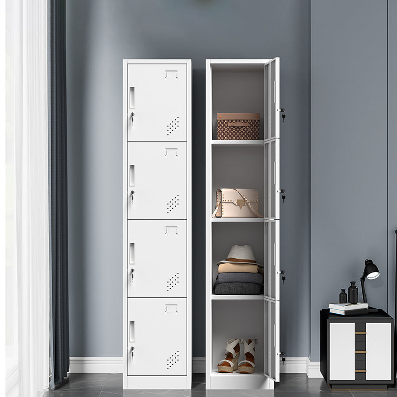 Armoire de rangement en métal moderne gris et noir gris et noir avec portes