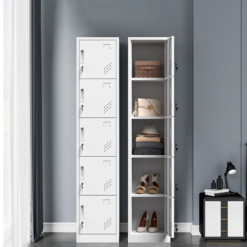 Armoire de rangement en métal moderne gris et noir gris et noir avec portes