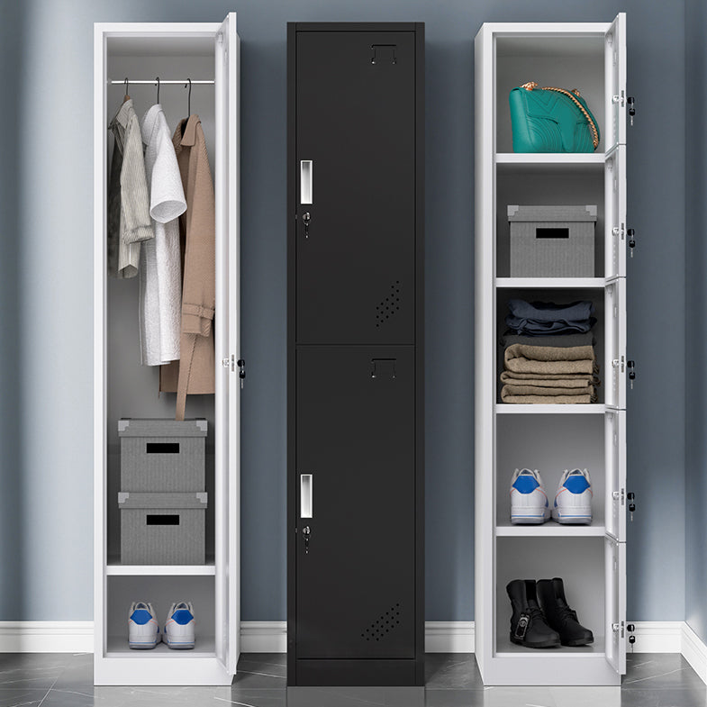 Armoire de rangement en métal moderne gris et noir gris et noir avec portes