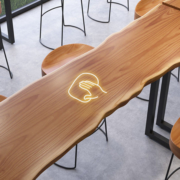 Rechteck aus massivem Holz Bar Tisch Set luxuriöser 1/3 Stücke Thescheltisch mit hohen Hockern