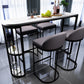Modern 1/3/5 Pieces Bar Table Set Stone Counter Table with High Stools Clearhalo 'Bar Furniture' 'furn' 'furn_home_bar_bar_sets' 'Furniture' 'Home Bars & Bar Sets' 'home_bar_bar_sets' 'Kitchen & Dining Furniture' 5657978
