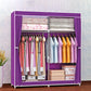 Metal Frame Home Wardrobe Modern Style Wardrobe Armoire with Shelves 51"L x 18"W x 66.5"H Purple Clearhalo 'Armoires & Wardrobes' 'armoires_wardrobes' 'Bedroom Furniture' 'furn' 'furn_armoires_wardrobes' 'Furniture' 5658010