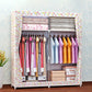 Metal Frame Home Wardrobe Modern Style Wardrobe Armoire with Shelves 51"L x 18"W x 66.5"H Flower Clearhalo 'Armoires & Wardrobes' 'armoires_wardrobes' 'Bedroom Furniture' 'furn' 'furn_armoires_wardrobes' 'Furniture' 5658024