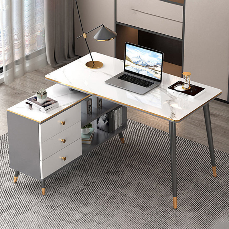 Hersteller Holz rechteckiger Büroschreibtisch Licht Luxus -Schreibtisch mit Schließfach