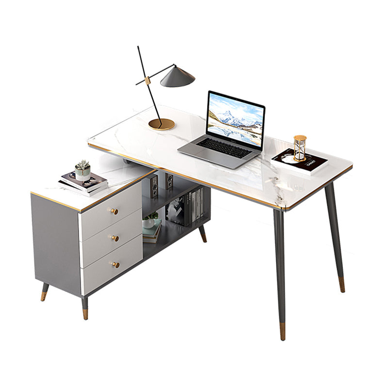 Hersteller Holz rechteckiger Büroschreibtisch Licht Luxus -Schreibtisch mit Schließfach