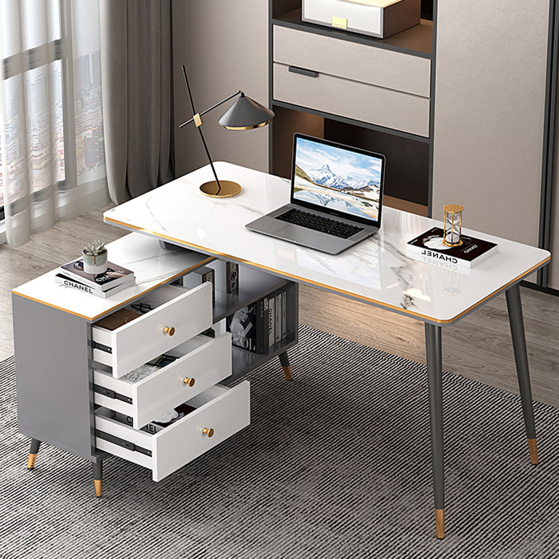 Hersteller Holz rechteckiger Büroschreibtisch Licht Luxus -Schreibtisch mit Schließfach