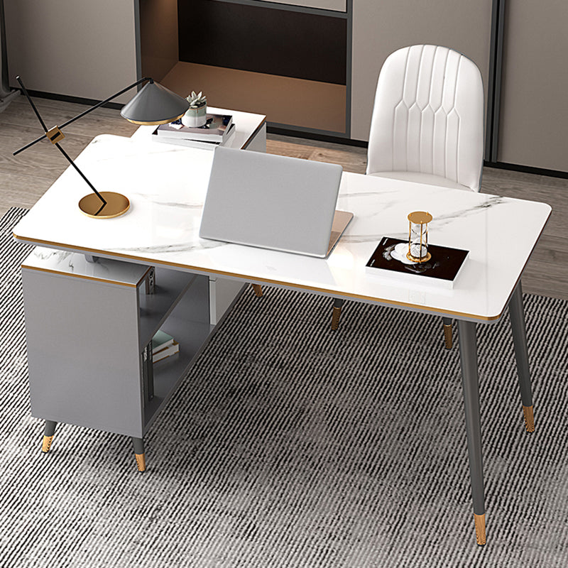 Hersteller Holz rechteckiger Büroschreibtisch Licht Luxus -Schreibtisch mit Schließfach