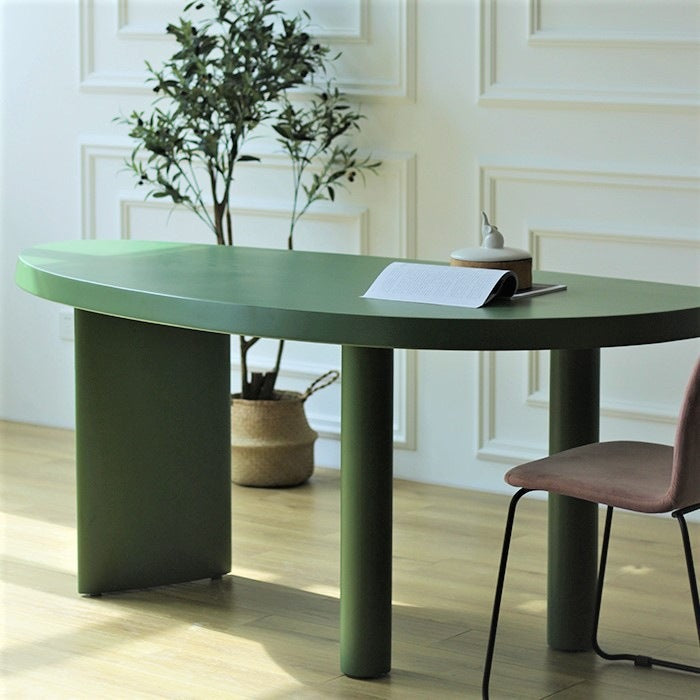 29.5" H Contemporary Simple Style Writing Desk Irregular Shape Wooden Office Desk Clearhalo 'furn' 'furn_office_desk' 'Furniture' 'Office Desks' 'Office Furniture' 'office_desk' 5658091