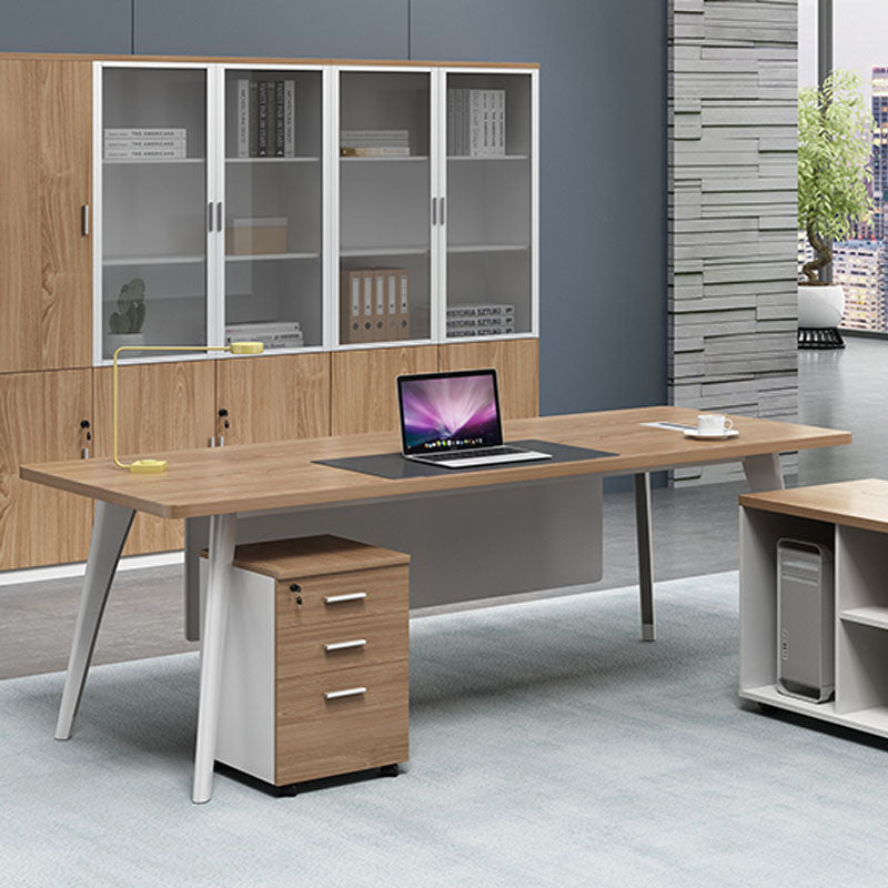 Cable Management Rectangle Wood Computer Desk Modern Meeting Desk for Office