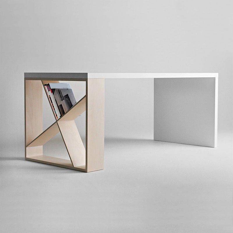 Bureau d'écriture rectangulaire en bois massif du bureau moderne pour le bureau