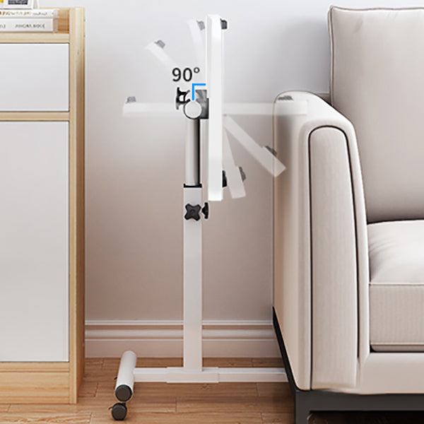 Modern Hight Adjustable Desk Home Curved Desktop Writing Desk with Caster Wheels