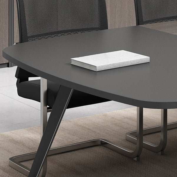 Modern Style Curved Desk Home Office Artificial Wood Writing Desk Clearhalo 'furn' 'furn_office_desk' 'Furniture' 'Office Desks' 'Office Furniture' 'office_desk' 5658163