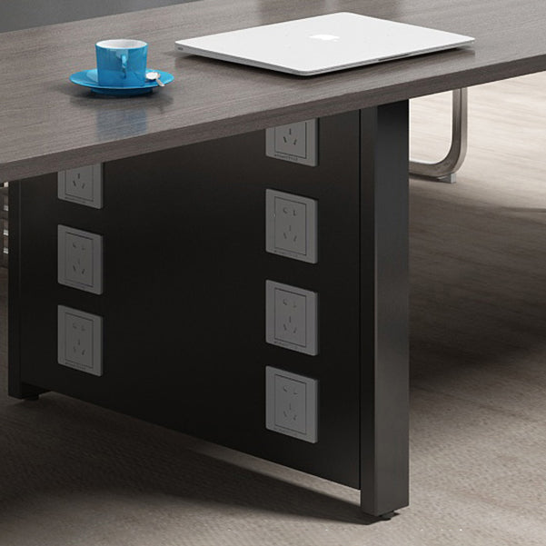 Modern Style Curved Desk Home Office Artificial Wood Writing Desk Clearhalo 'furn' 'furn_office_desk' 'Furniture' 'Office Desks' 'Office Furniture' 'office_desk' 5658165