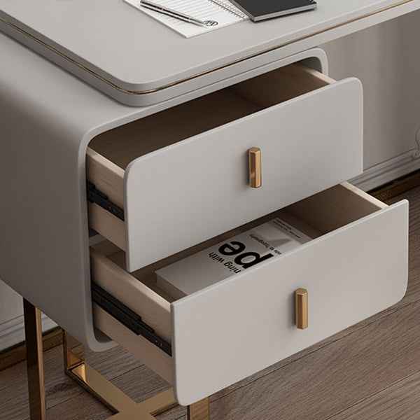 Mesa de trabajo de madera oficina en casa escritura de escritura rectangular de lujo