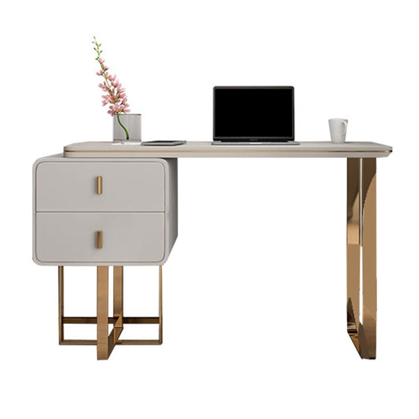 Mesa de trabajo de madera oficina en casa escritura de escritura rectangular de lujo