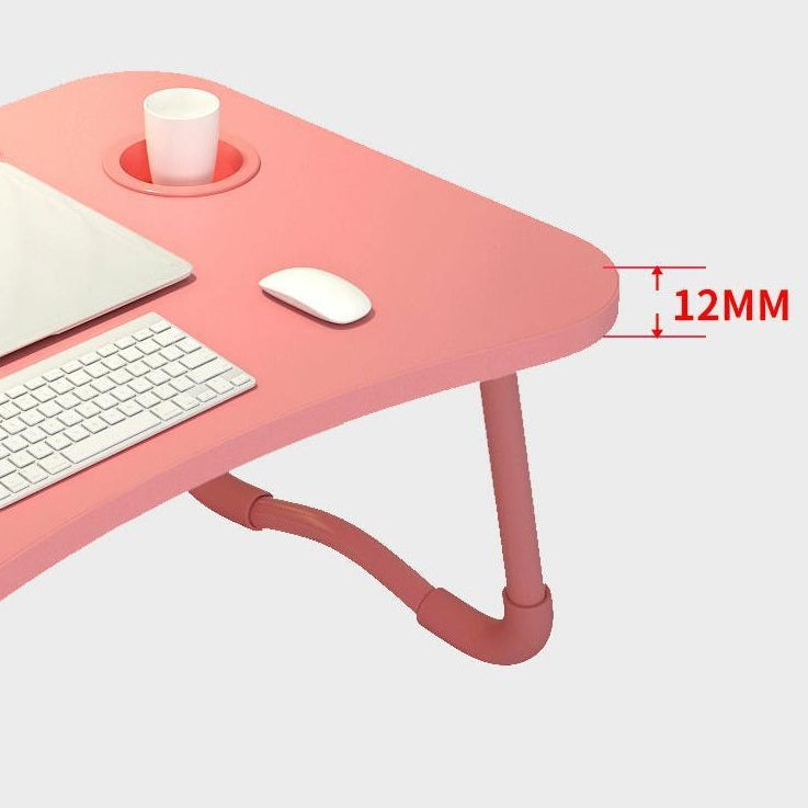 Curved Bedroom Folding Writing Desk Manufactured Wood Modern Desk,23.7"L x 15.7"W x 11"H Clearhalo 'furn' 'furn_office_desk' 'Furniture' 'Office Desks' 'Office Furniture' 'office_desk' 5658275