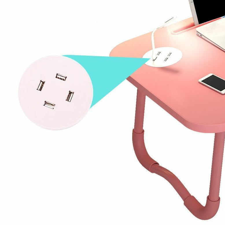 Curved Bedroom Folding Writing Desk Manufactured Wood Modern Desk,23.7"L x 15.7"W x 11"H Clearhalo 'furn' 'furn_office_desk' 'Furniture' 'Office Desks' 'Office Furniture' 'office_desk' 5658276