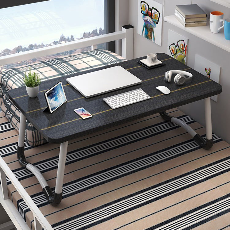 Bedroom Curved Writing Desk Manufactured Wood Folding Desk,27.6"L x 15.7"W x 13"H Black Clearhalo 'furn' 'furn_office_desk' 'Furniture' 'Office Desks' 'Office Furniture' 'office_desk' 5658283