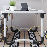 Bedroom Curved Writing Desk Manufactured Wood Folding Desk,27.6"L x 15.7"W x 13"H Clearhalo 'furn' 'furn_office_desk' 'Furniture' 'Office Desks' 'Office Furniture' 'office_desk' 5658286