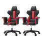 Modern Fixed Arm Desk Computer Chair High-Back Chair with Wheels Black-Red 2 Piece Set Without Footrest Clearhalo 'furn' 'furn_office_chair' 'Furniture' 'Office Chairs' 'Office Furniture' 'office_chair' 5658308