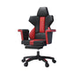 Modern Fixed Arm Desk Computer Chair High-Back Chair with Wheels Black-Red 1 Piece With Footrest Clearhalo 'furn' 'furn_office_chair' 'Furniture' 'Office Chairs' 'Office Furniture' 'office_chair' 5658317