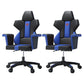 Modern Fixed Arm Desk Computer Chair High-Back Chair with Wheels Dark Blue-Black 2 Piece Set Without Footrest Clearhalo 'furn' 'furn_office_chair' 'Furniture' 'Office Chairs' 'Office Furniture' 'office_chair' 5658338