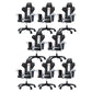 Modern Fixed Arm Desk Computer Chair High-Back Chair with Wheels Black White 8 Piece Set Without Footrest Clearhalo 'furn' 'furn_office_chair' 'Furniture' 'Office Chairs' 'Office Furniture' 'office_chair' 5658350