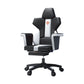 Modern Fixed Arm Desk Computer Chair High-Back Chair with Wheels Black White 1 Piece With Footrest Clearhalo 'furn' 'furn_office_chair' 'Furniture' 'Office Chairs' 'Office Furniture' 'office_chair' 5658351