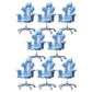 Modern Fixed Arm Desk Computer Chair High-Back Chair with Wheels White-Blue 8 Piece Set Without Footrest Clearhalo 'furn' 'furn_office_chair' 'Furniture' 'Office Chairs' 'Office Furniture' 'office_chair' 5658360