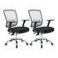 Contemporary Mesh Computer Chair Mid-Back Desk Chair with Wheels in Gray 2 Piece Set Without Headrest Clearhalo 'furn' 'furn_office_chair' 'Furniture' 'Office Chairs' 'Office Furniture' 'office_chair' 5658395