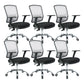 Contemporary Mesh Computer Chair Mid-Back Desk Chair with Wheels in Gray 6 Piece Set Without Headrest Clearhalo 'furn' 'furn_office_chair' 'Furniture' 'Office Chairs' 'Office Furniture' 'office_chair' 5658398