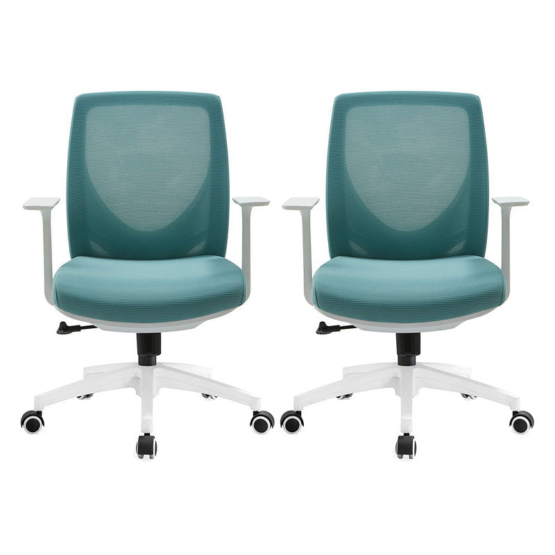 モダンなデスクチェアメッシュコンピューターチェアミッドバックチェア付きホイール