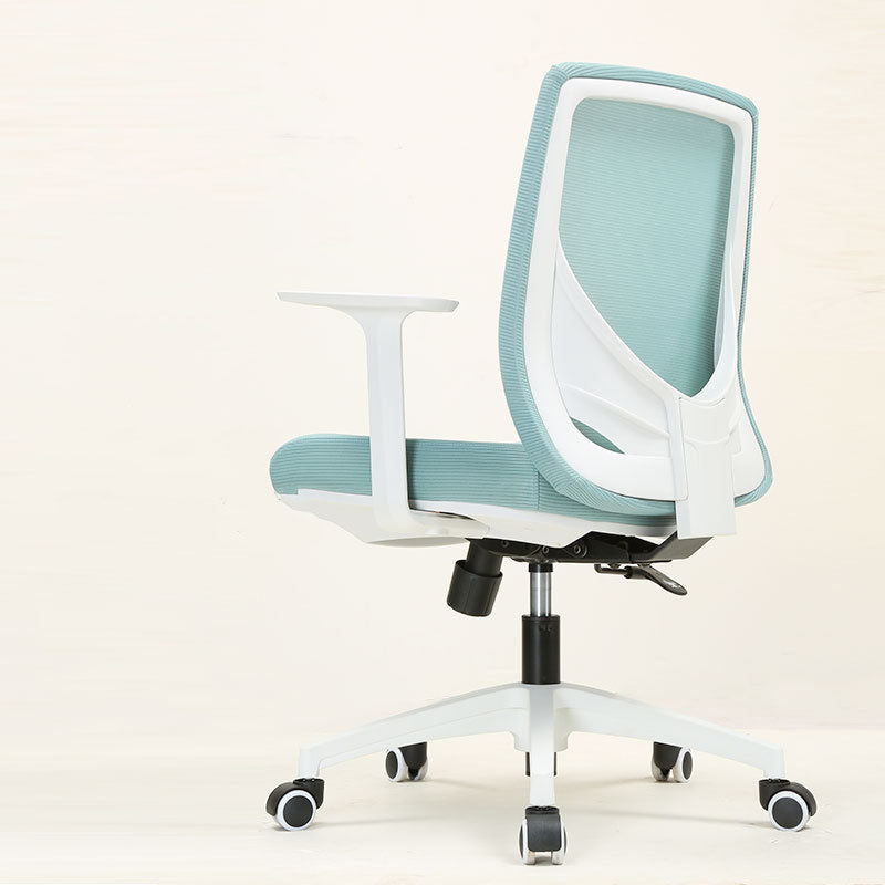 モダンなデスクチェアメッシュコンピューターチェアミッドバックチェア付きホイール
