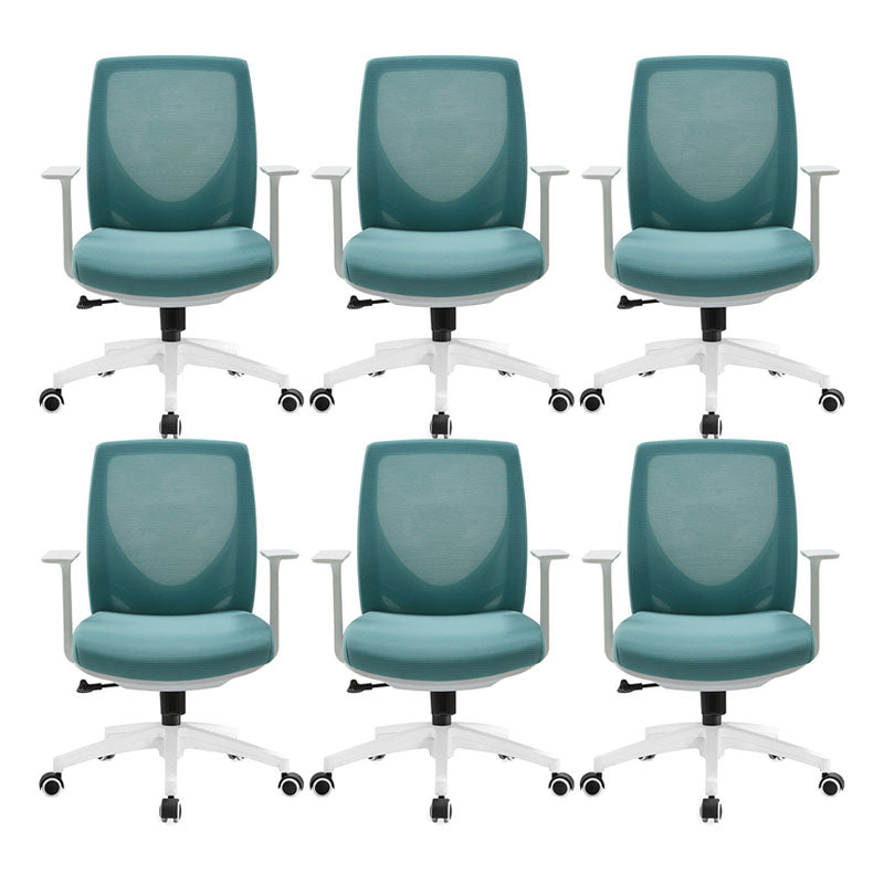 モダンなデスクチェアメッシュコンピューターチェアミッドバックチェア付きホイール