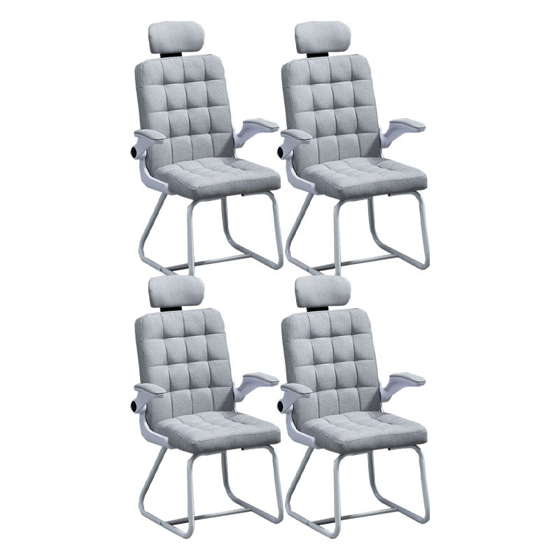 Modern Desk Computer Chair Chair High-Back Desk Chair with Tilt Mechanism Grey 4 Piece Set Clearhalo 'furn' 'furn_office_chair' 'Furniture' 'Office Chairs' 'Office Furniture' 'office_chair' 5658457