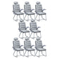 Modern Desk Computer Chair Chair High-Back Desk Chair with Tilt Mechanism Grey 8 Piece Set Clearhalo 'furn' 'furn_office_chair' 'Furniture' 'Office Chairs' 'Office Furniture' 'office_chair' 5658461