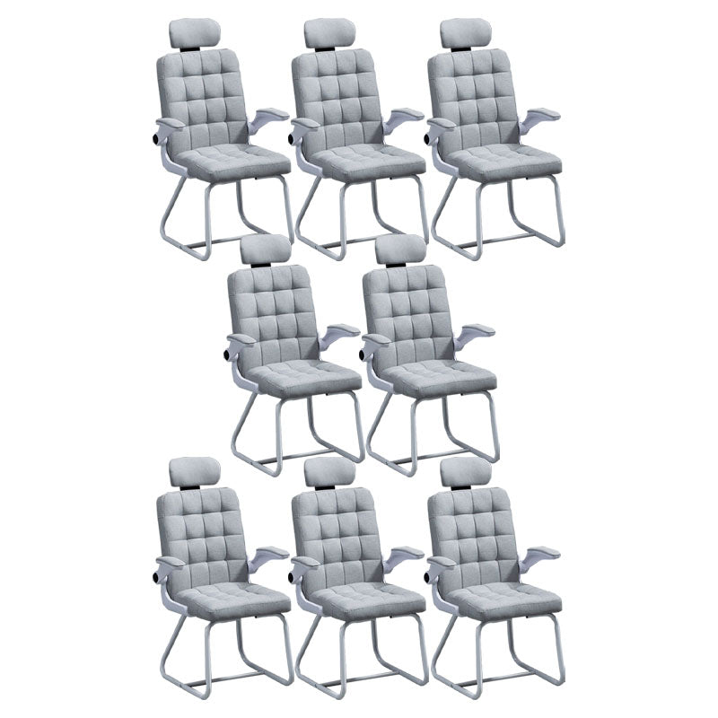 Modern Desk Computer Chair Chair High-Back Desk Chair with Tilt Mechanism Grey 8 Piece Set Clearhalo 'furn' 'furn_office_chair' 'Furniture' 'Office Chairs' 'Office Furniture' 'office_chair' 5658461