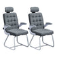 Modern Desk Computer Chair Chair High-Back Desk Chair with Tilt Mechanism Dark Gray 2 Piece Set Clearhalo 'furn' 'furn_office_chair' 'Furniture' 'Office Chairs' 'Office Furniture' 'office_chair' 5658466