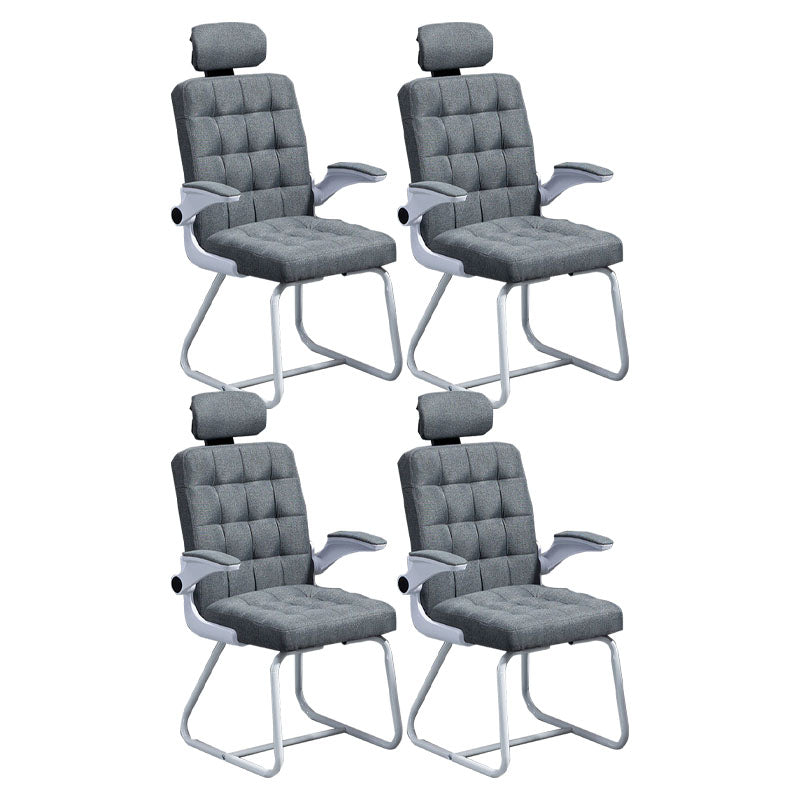 Modern Desk Computer Chair Chair High-Back Desk Chair with Tilt Mechanism Dark Gray 4 Piece Set Clearhalo 'furn' 'furn_office_chair' 'Furniture' 'Office Chairs' 'Office Furniture' 'office_chair' 5658467