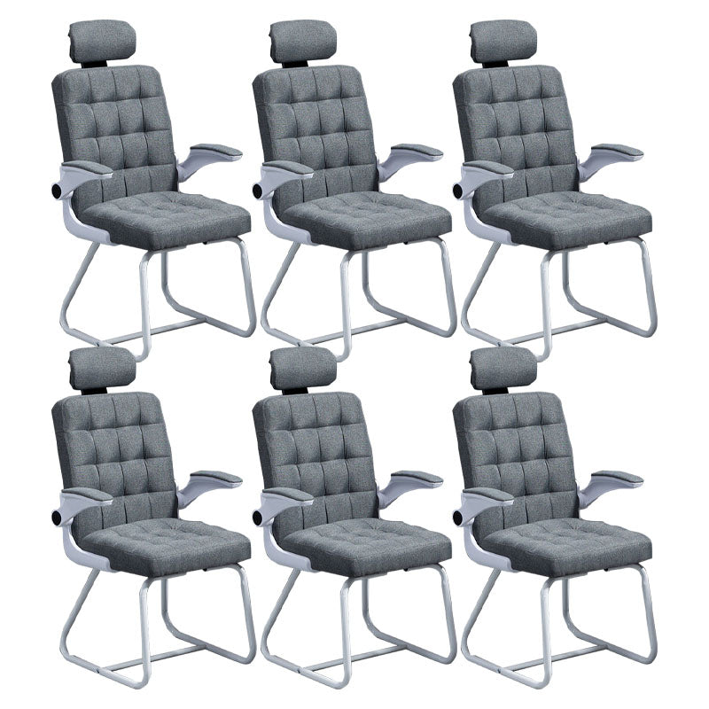 Modern Desk Computer Chair Chair High-Back Desk Chair with Tilt Mechanism Dark Gray 6 Piece Set Clearhalo 'furn' 'furn_office_chair' 'Furniture' 'Office Chairs' 'Office Furniture' 'office_chair' 5658469