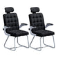 Modern Desk Computer Chair Chair High-Back Desk Chair with Tilt Mechanism Black 2 Piece Set Clearhalo 'furn' 'furn_office_chair' 'Furniture' 'Office Chairs' 'Office Furniture' 'office_chair' 5658471