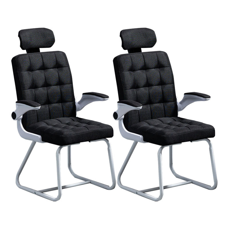 Modern Desk Computer Chair Chair High-Back Desk Chair with Tilt Mechanism Black 2 Piece Set Clearhalo 'furn' 'furn_office_chair' 'Furniture' 'Office Chairs' 'Office Furniture' 'office_chair' 5658471