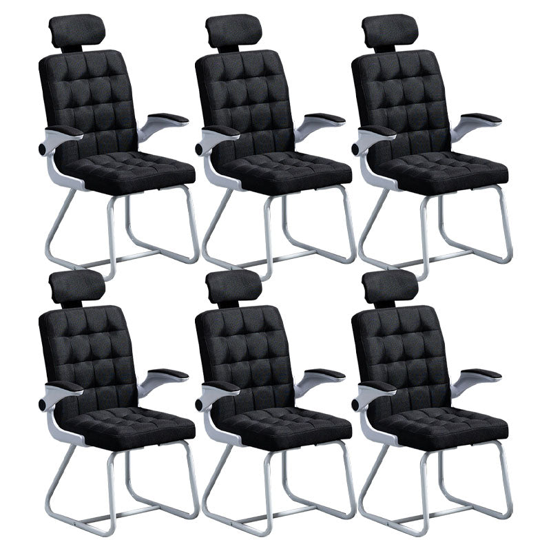 Modern Desk Computer Chair Chair High-Back Desk Chair with Tilt Mechanism Black 6 Piece Set Clearhalo 'furn' 'furn_office_chair' 'Furniture' 'Office Chairs' 'Office Furniture' 'office_chair' 5658473