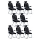 Modern Desk Computer Chair Chair High-Back Desk Chair with Tilt Mechanism Black 8 Piece Set Clearhalo 'furn' 'furn_office_chair' 'Furniture' 'Office Chairs' 'Office Furniture' 'office_chair' 5658474