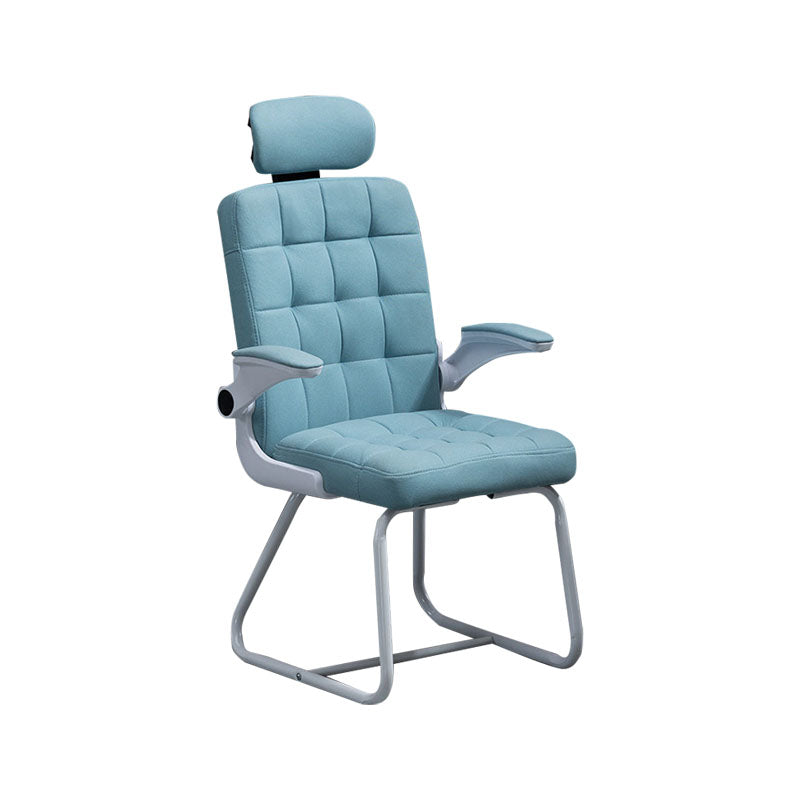 Modern Desk Computer Chair Chair High-Back Desk Chair with Tilt Mechanism Sky Blue 1 Piece Clearhalo 'furn' 'furn_office_chair' 'Furniture' 'Office Chairs' 'Office Furniture' 'office_chair' 5658475